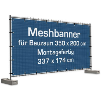 Meshbanner für Bauzaun | Bauzaunbanner | Bauzaunplane | Werbeplane | Werbebanner |