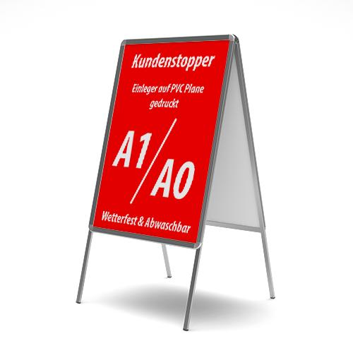 Werbebanner | Kundenstopper | Banner drucken | PVC-Banner | Einleger für Kundenstopper | Banner günstig drucken